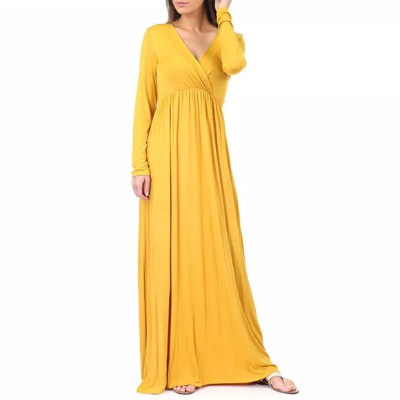 Women's Wrap Maxi Dress - Picture 1 of 2